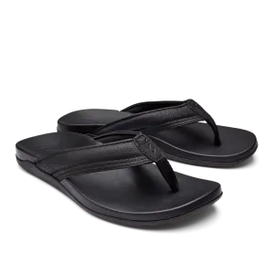 OluKai Mens Maha Sandals - Black / Black