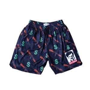 PABLO ESCOBAR BLACK BASKETBALL SHORTS