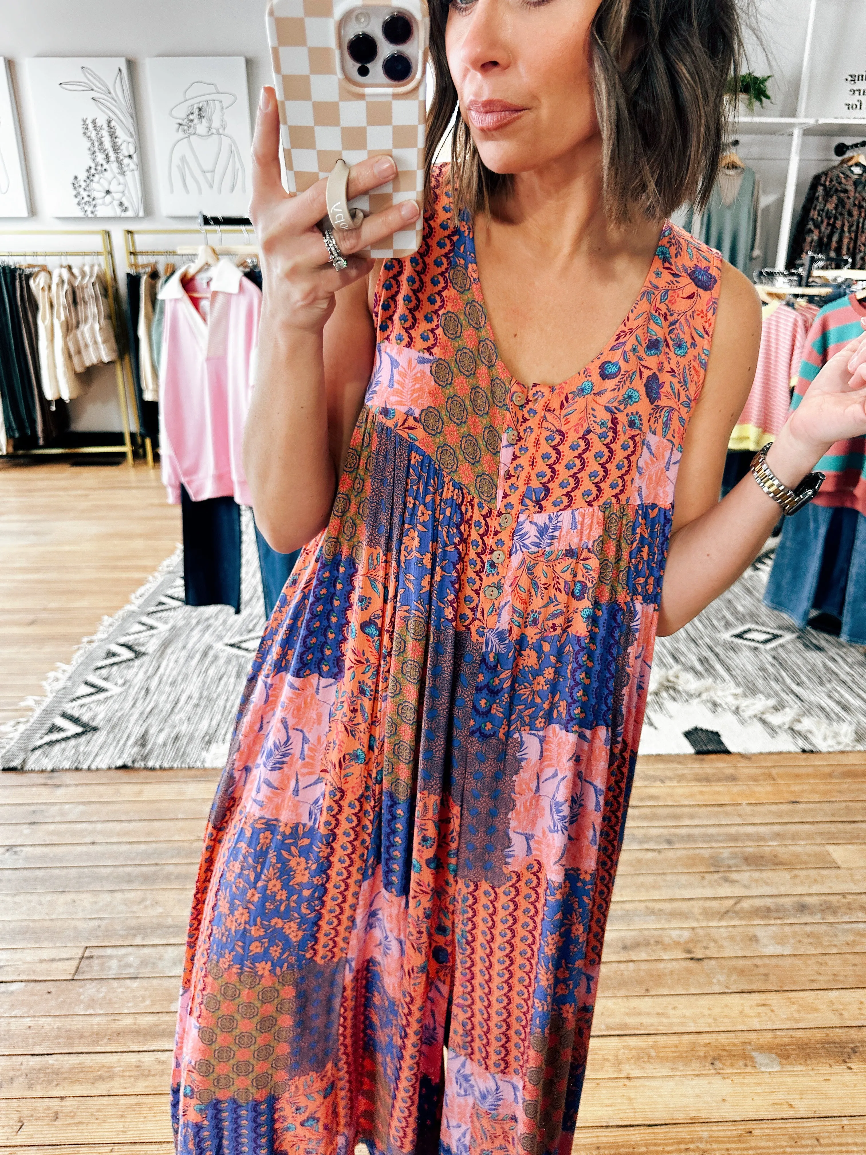 Patch Palette Sleeveless Jumpsuit