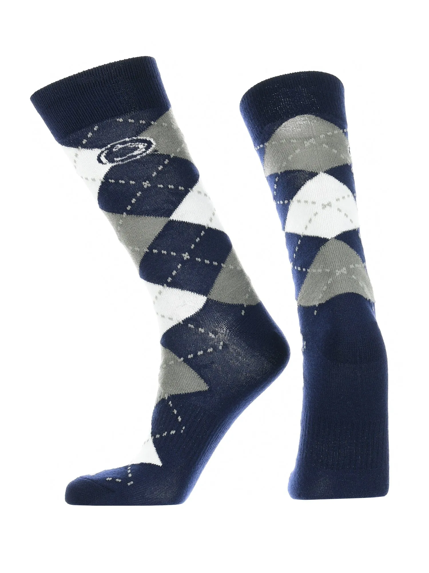 Penn State Nittany Lions Argyle Dress Socks NCAA Fanwear Crew Length