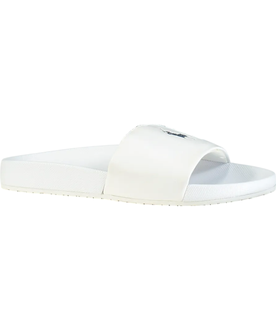 Polo Ralph Lauren White Cayson Big Pony Slide UK 6 EU 40 👞