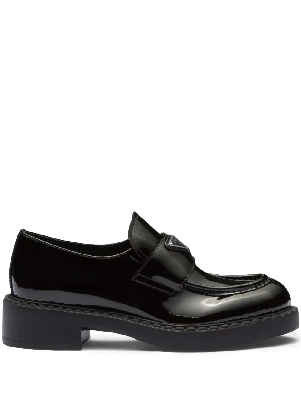 Prada Chocolate patent leather loafers