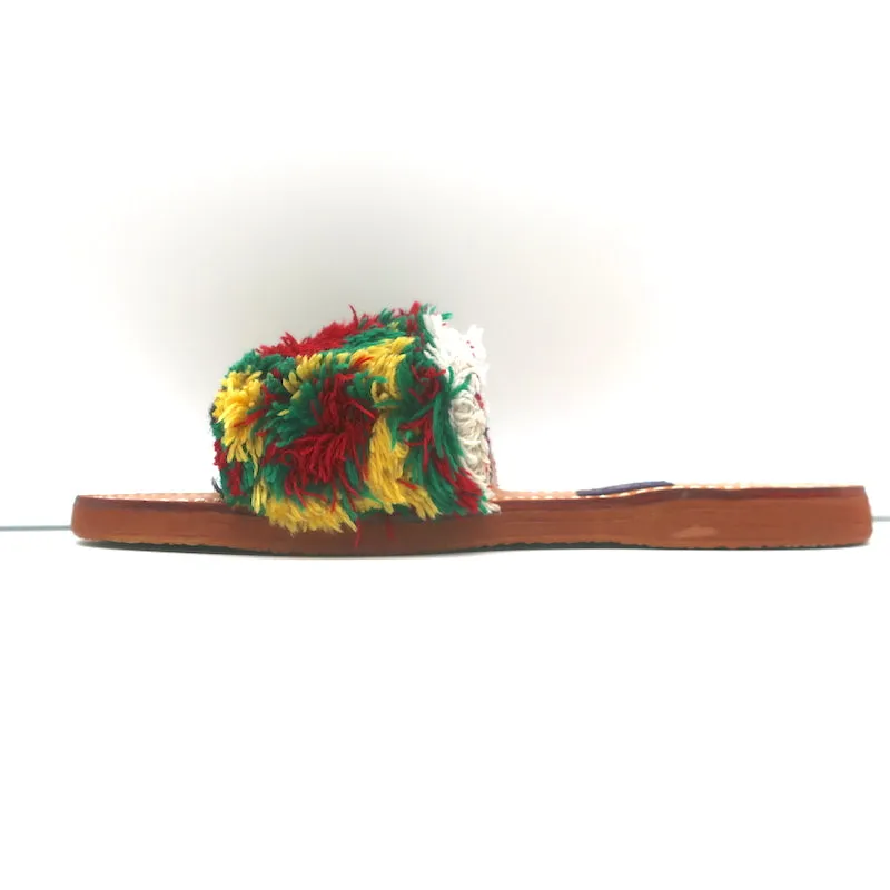 RES IPSA Moroccan Rug Slide Sandals Multicolor Size 10-11 NEW