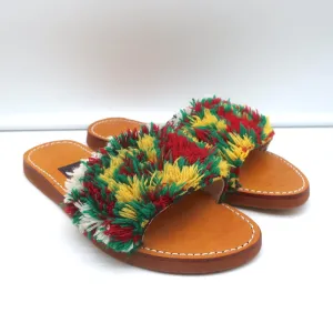 RES IPSA Moroccan Rug Slide Sandals Multicolor Size 10-11 NEW