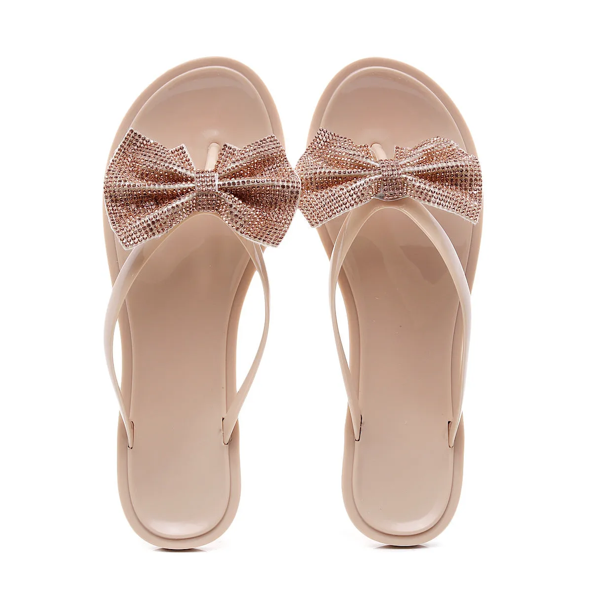 RXFSP Bow Flash Diamond Slippers