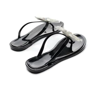 RXFSP Bow Flash Diamond Slippers
