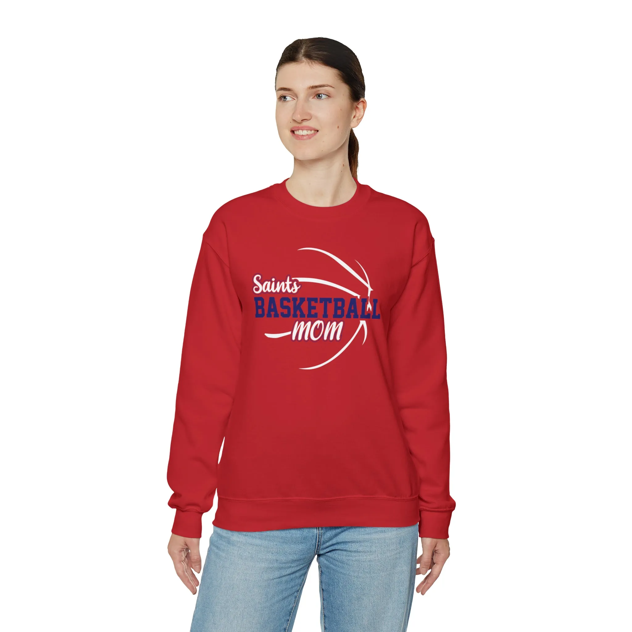 Saints Basketball Mom Unisex Heavy Blend™ Crewneck Sweatshirt