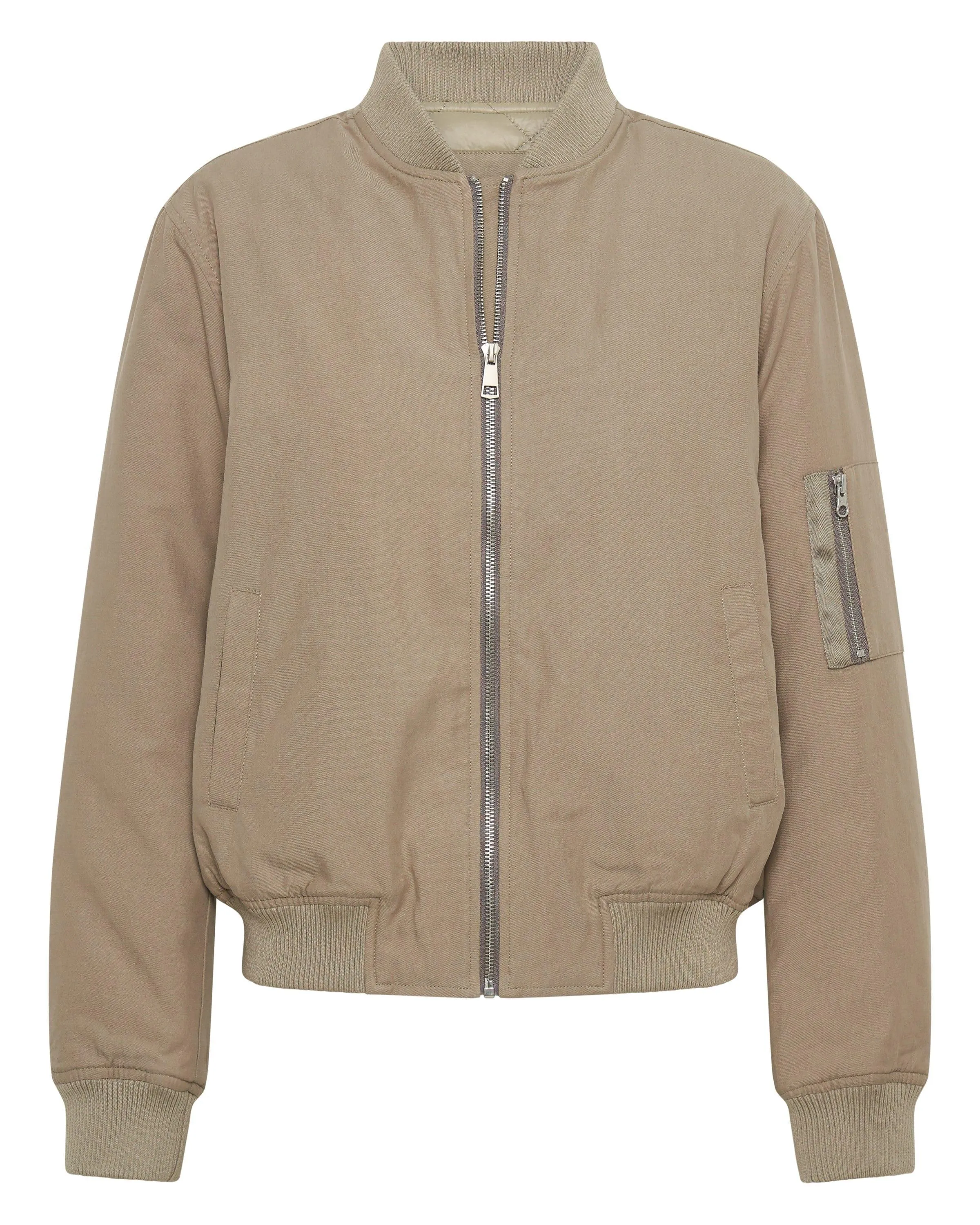 STREETWISE OVERSIZED BOMBER JACKET | STONE