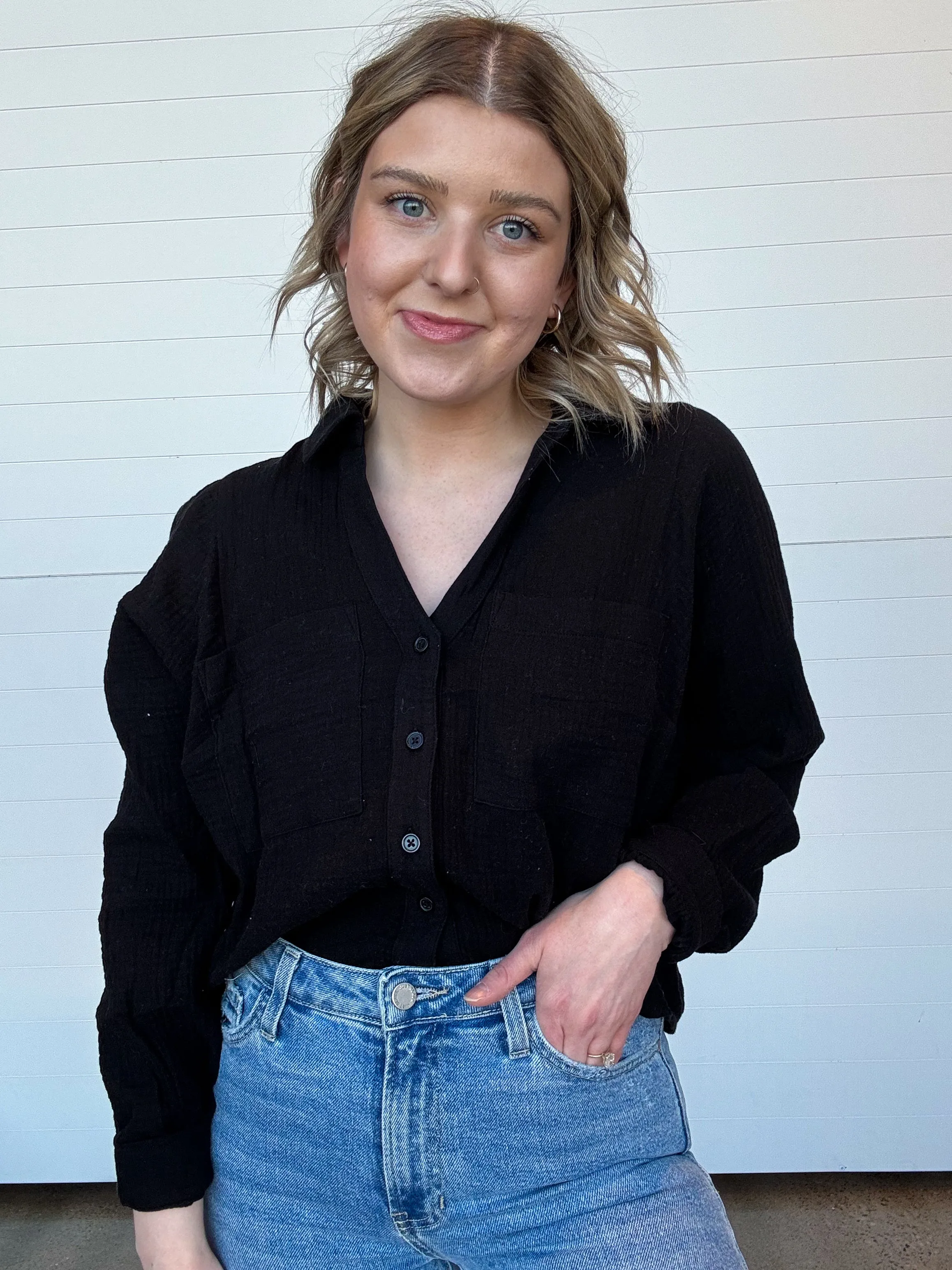 The Campo Button Up Gauze Top