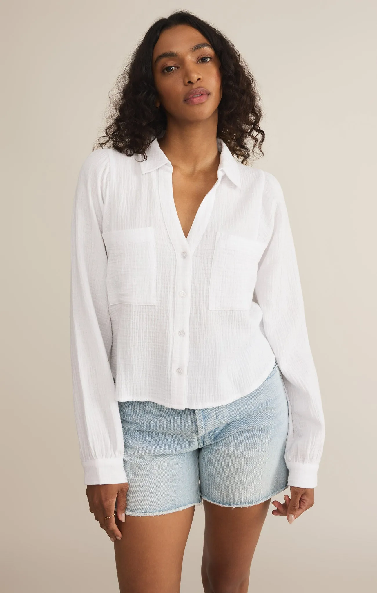 The Campo Button Up Gauze Top