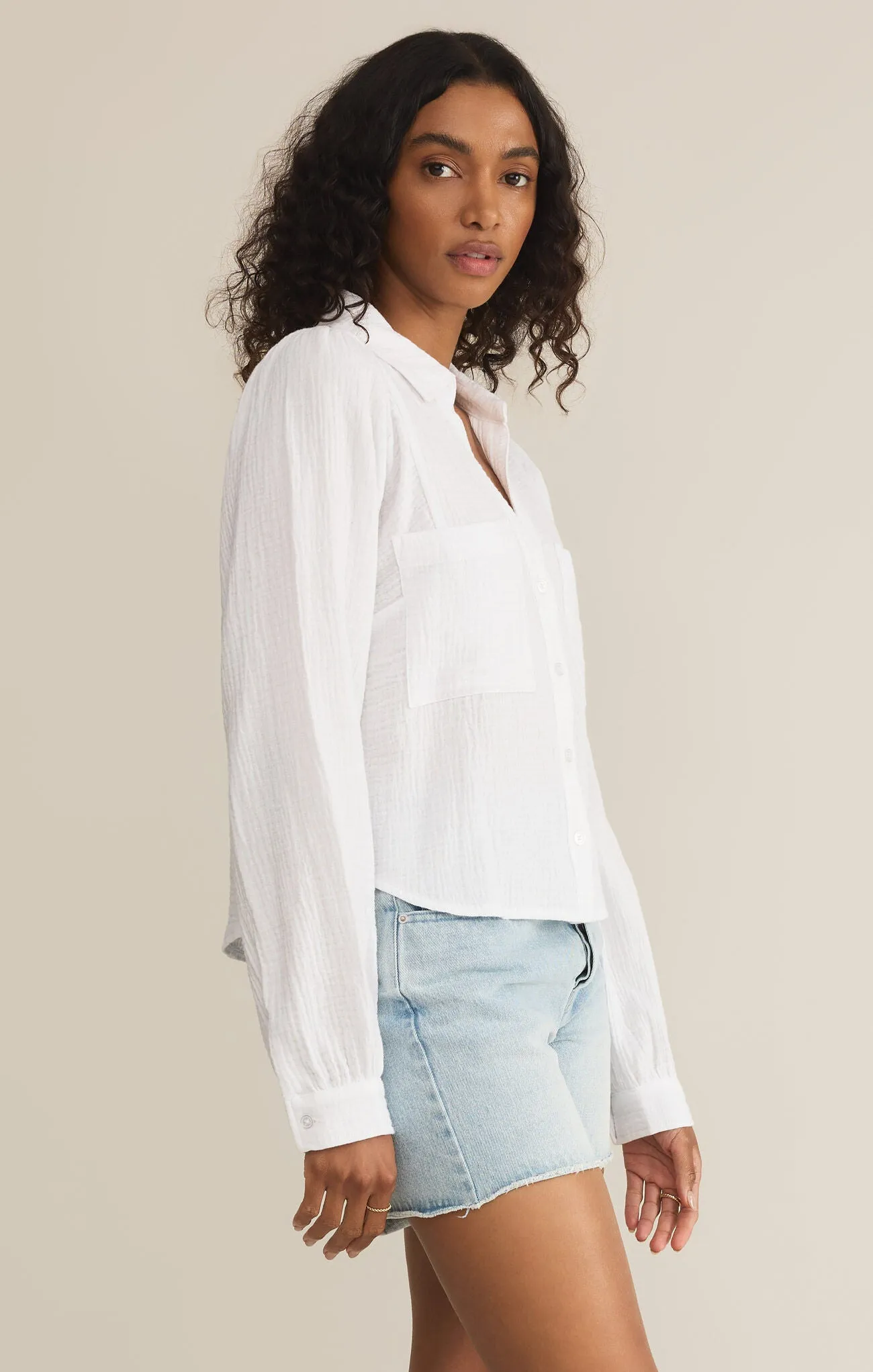 The Campo Button Up Gauze Top