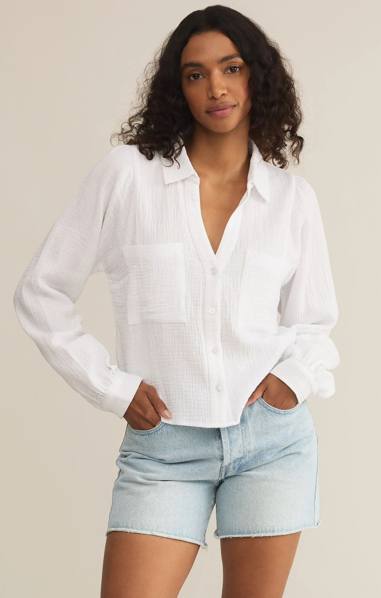 The Campo Button Up Gauze Top