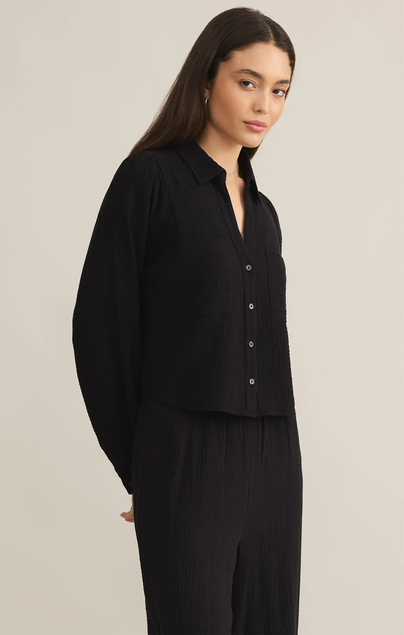 The Campo Button Up Gauze Top