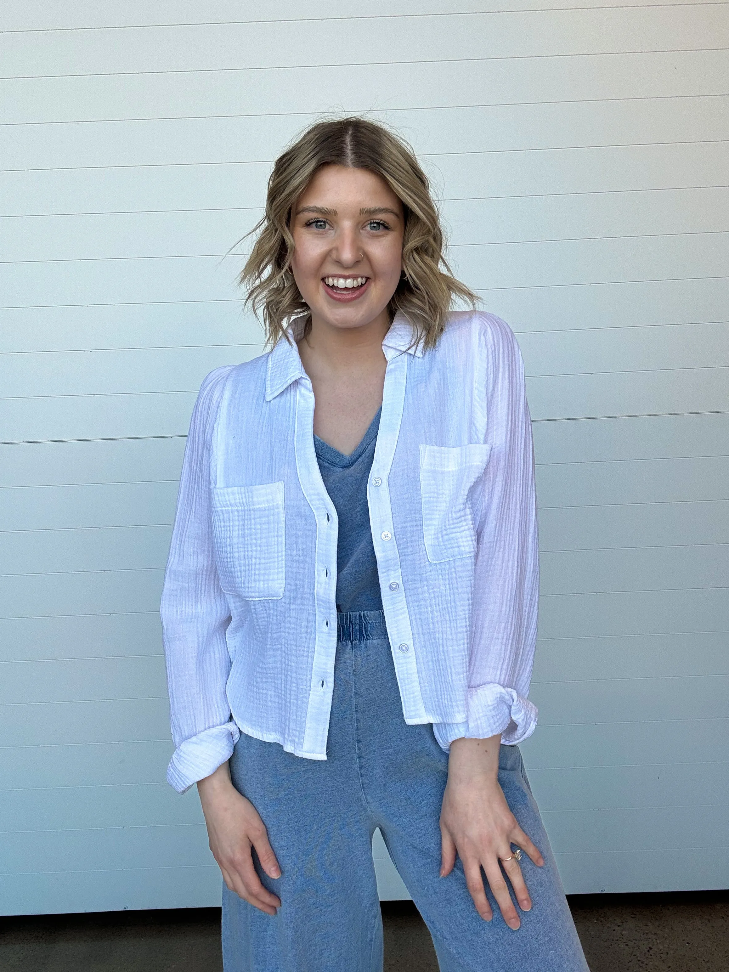The Campo Button Up Gauze Top
