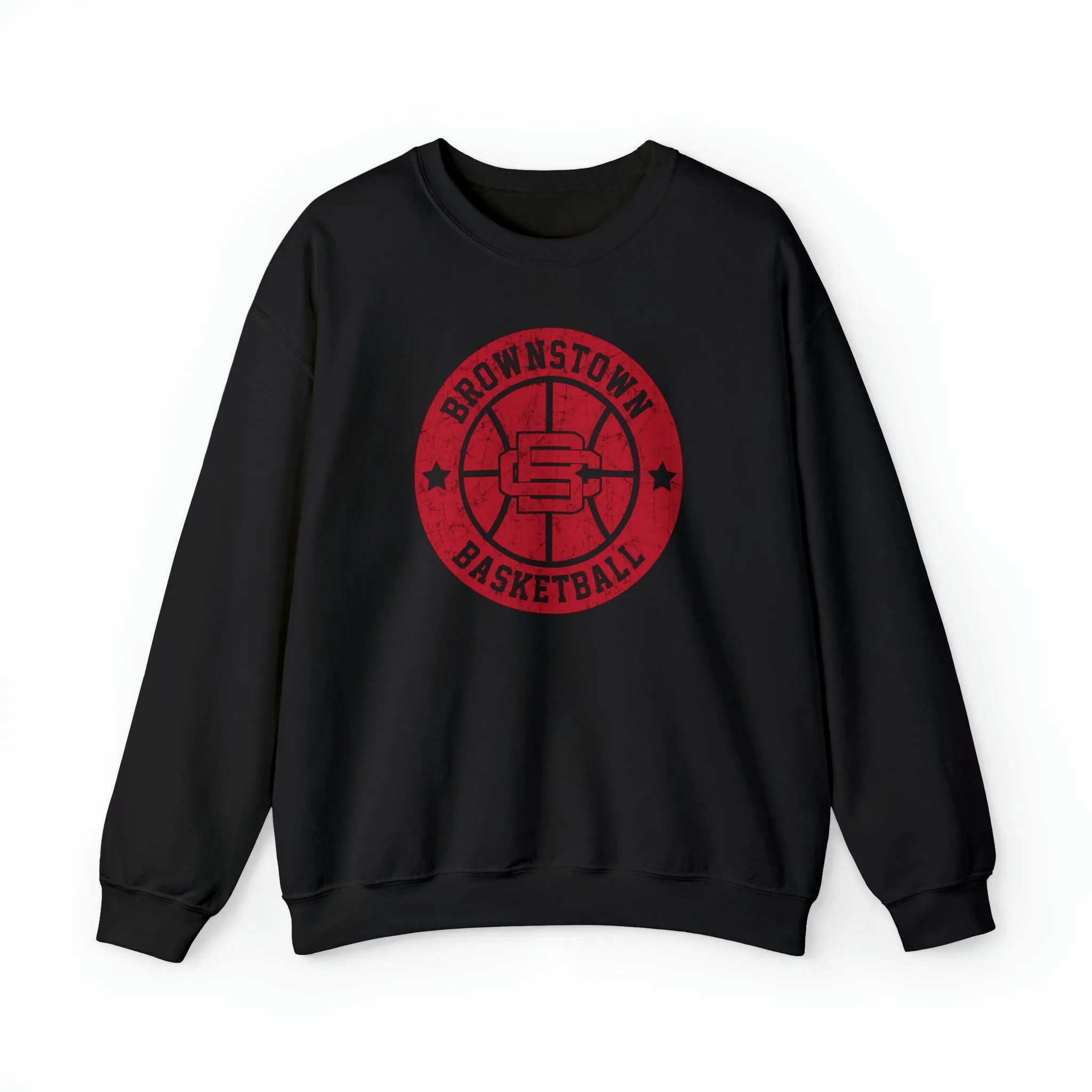 Vintage Brownstown Basketball Unisex Heavy Blend™ Crewneck Sweatshirt