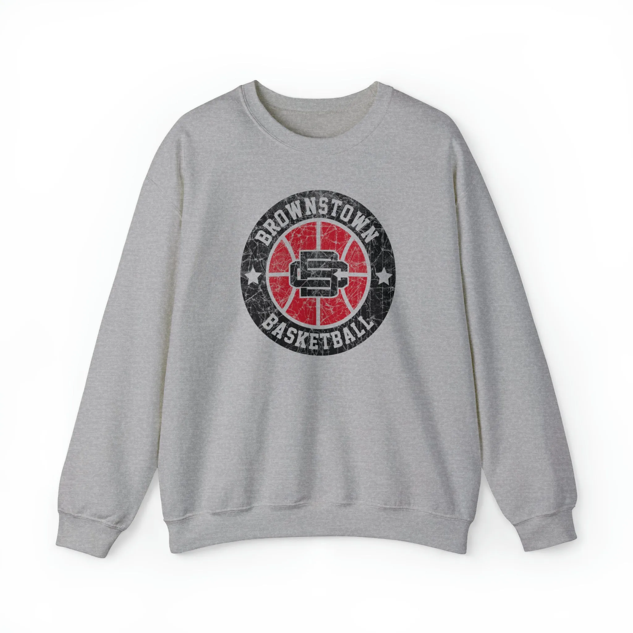 Vintage Brownstown Basketball Unisex Heavy Blend™ Crewneck Sweatshirt