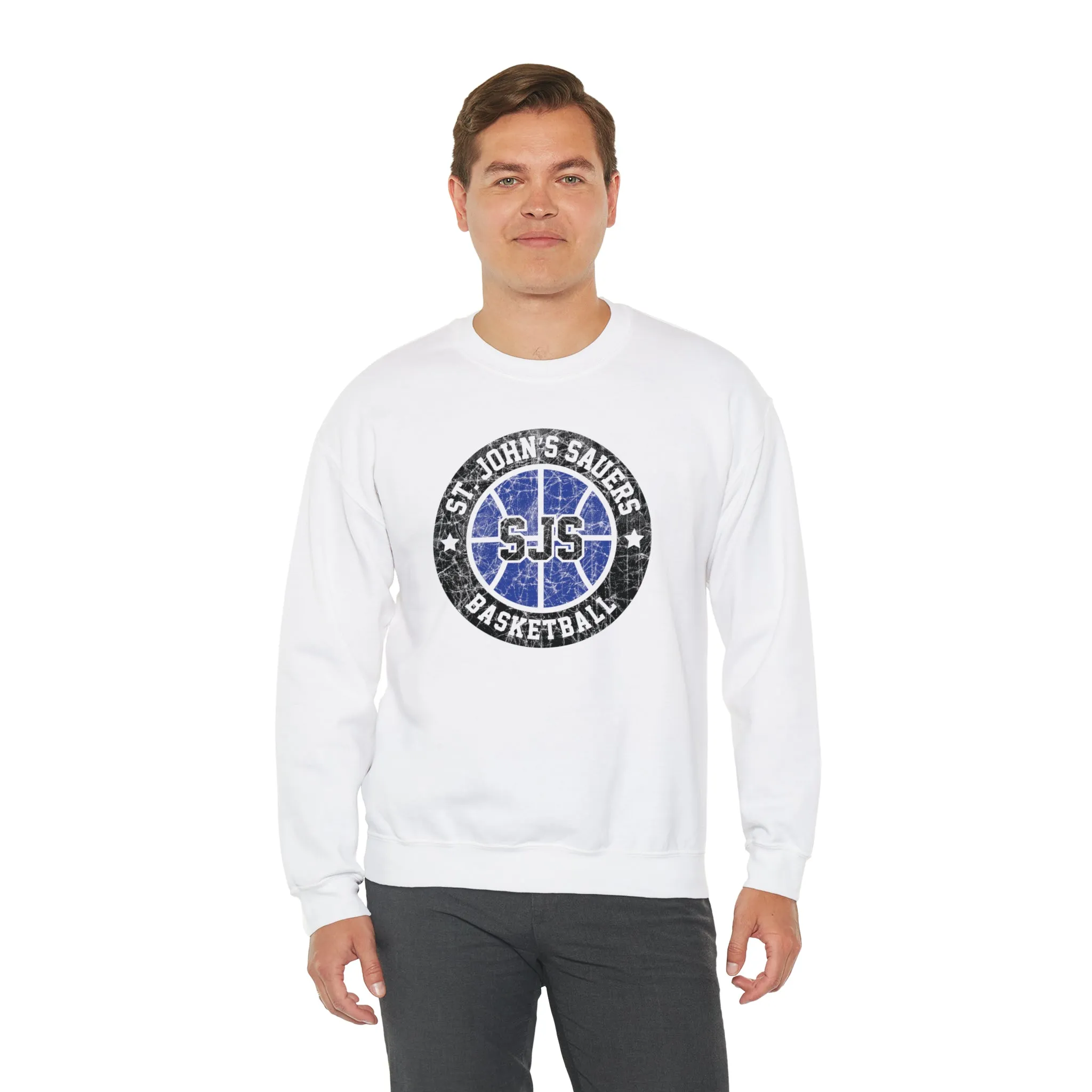 Vintage St. John's Sauers Basketball Unisex Heavy Blend™ Crewneck Sweatshirt