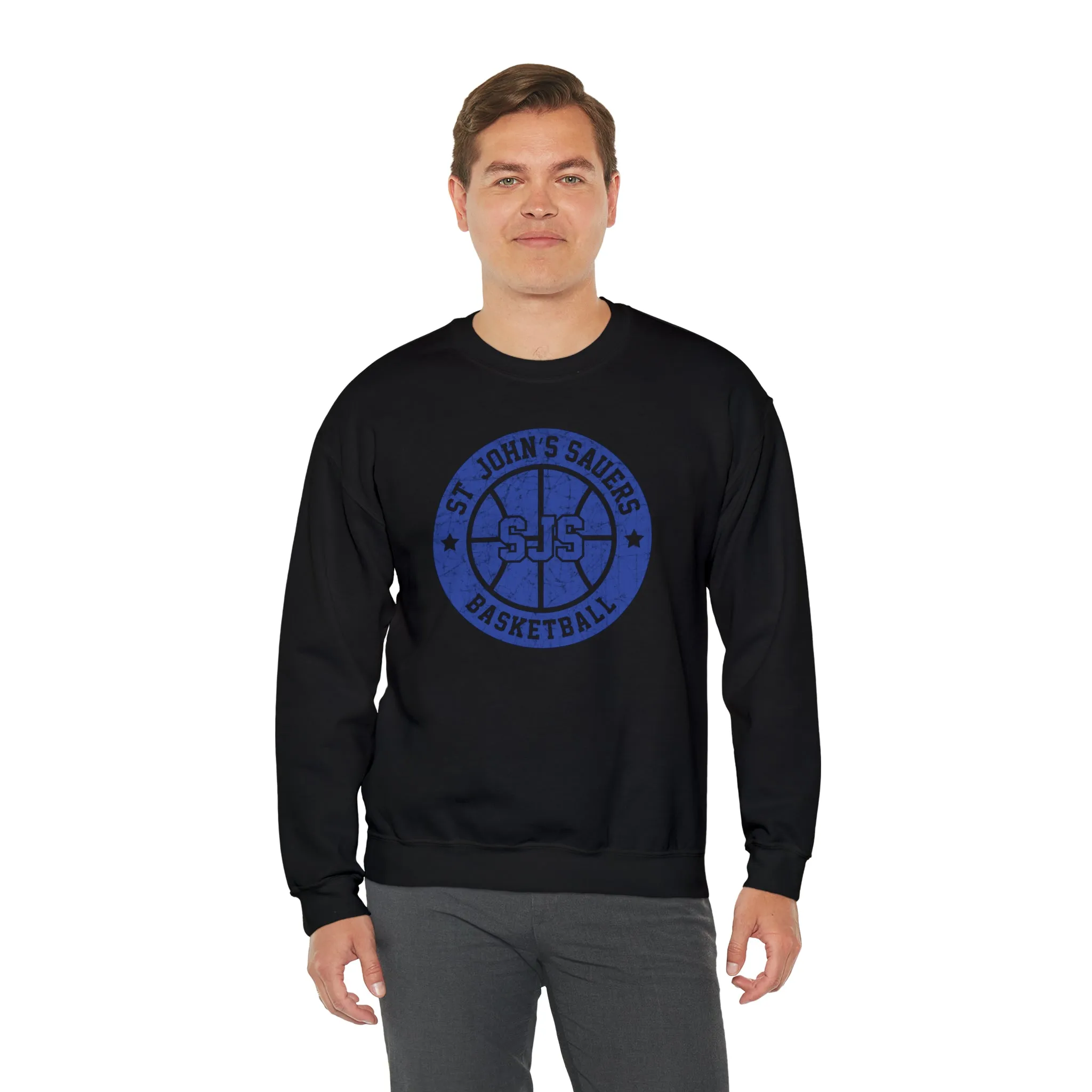Vintage St. John's Sauers Basketball Unisex Heavy Blend™ Crewneck Sweatshirt