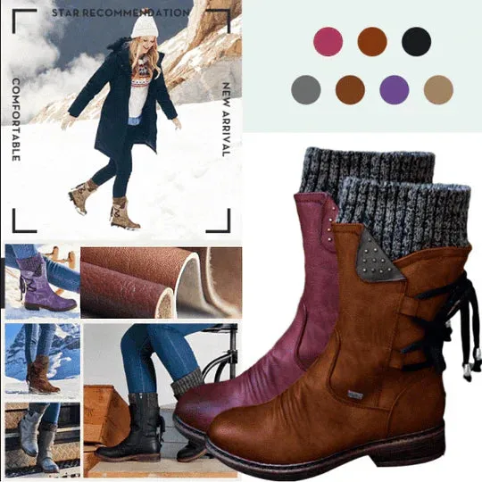 Women's Winter Warm Back Lace Up Snow Boots