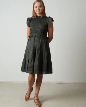 zig zag flutter sleeve dress - ivy