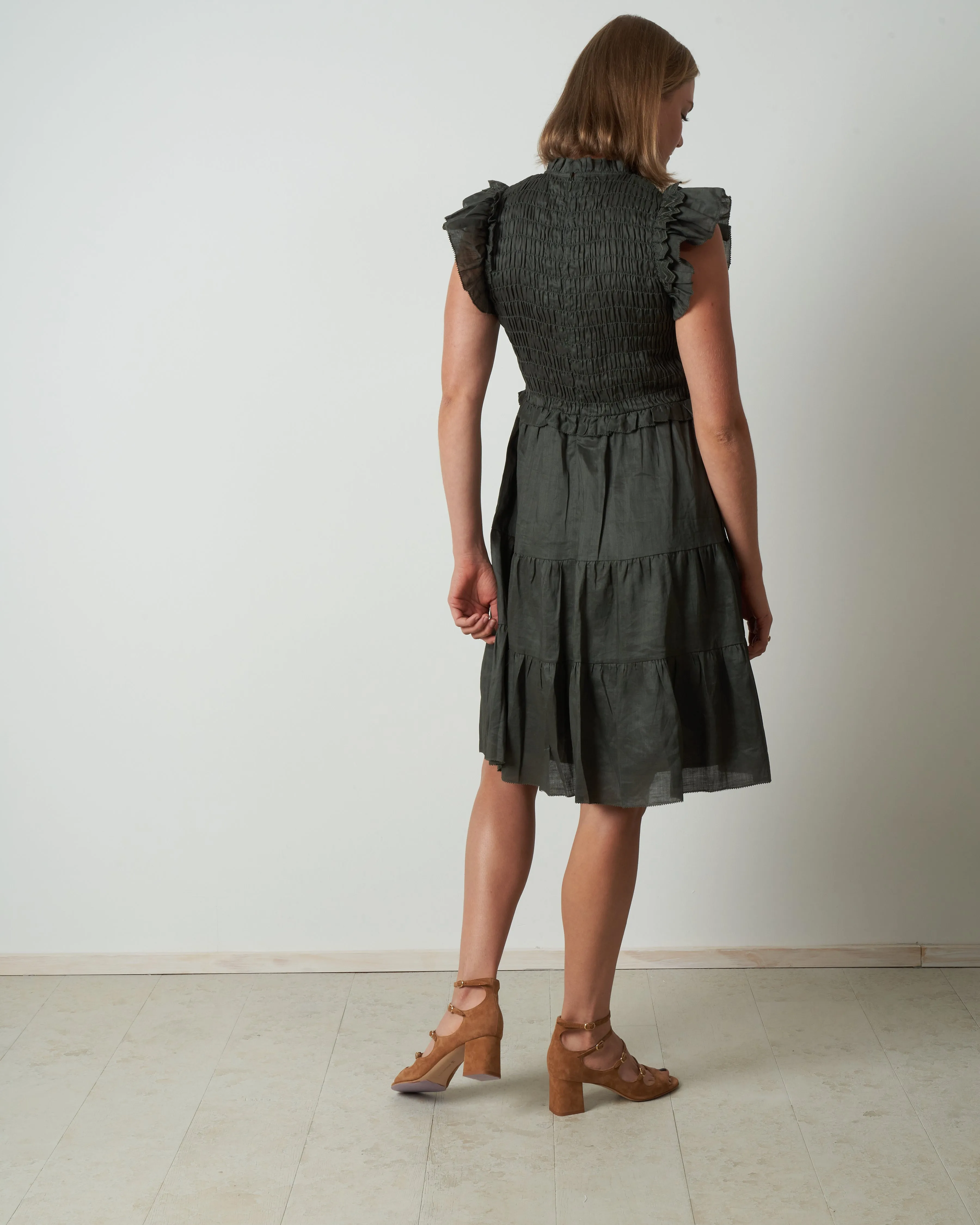 zig zag flutter sleeve dress - ivy